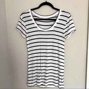 Black and White Striped Top